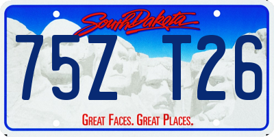 SD license plate 75ZT26