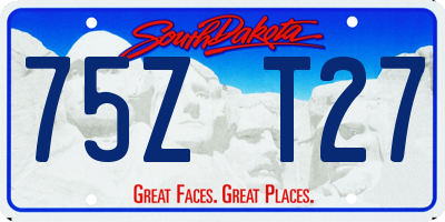 SD license plate 75ZT27