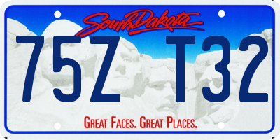SD license plate 75ZT32