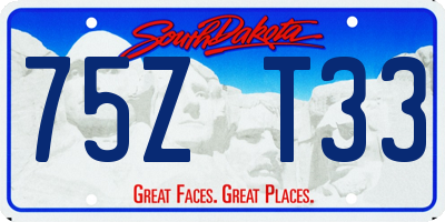 SD license plate 75ZT33