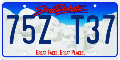 SD license plate 75ZT37