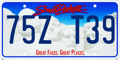SD license plate 75ZT39