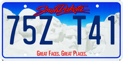SD license plate 75ZT41