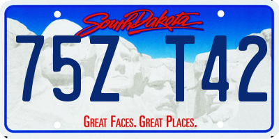 SD license plate 75ZT42