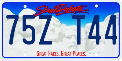 SD license plate 75ZT44