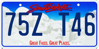 SD license plate 75ZT46
