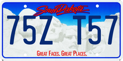 SD license plate 75ZT57
