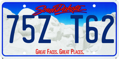 SD license plate 75ZT62