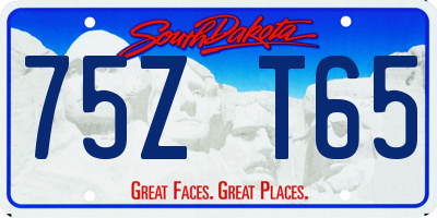 SD license plate 75ZT65