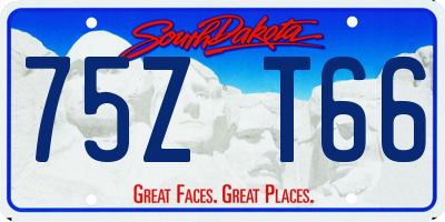 SD license plate 75ZT66
