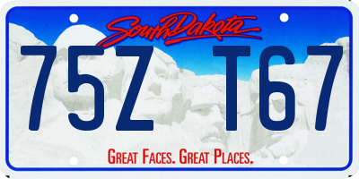 SD license plate 75ZT67
