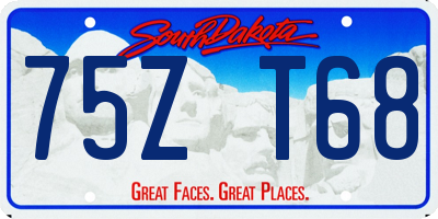SD license plate 75ZT68