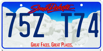 SD license plate 75ZT74