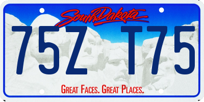 SD license plate 75ZT75