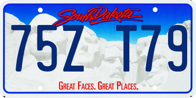 SD license plate 75ZT79