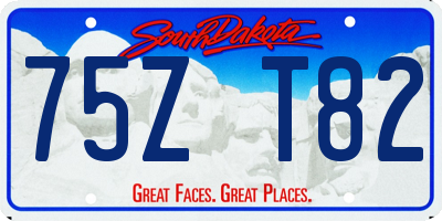 SD license plate 75ZT82
