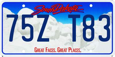 SD license plate 75ZT83