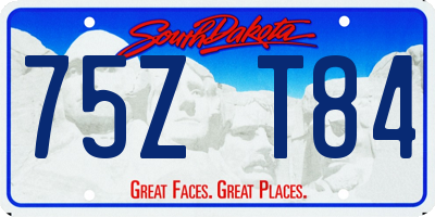 SD license plate 75ZT84
