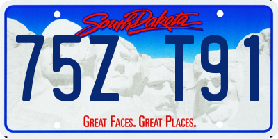 SD license plate 75ZT91