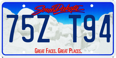 SD license plate 75ZT94