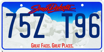 SD license plate 75ZT96