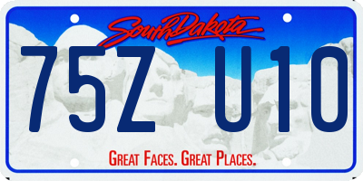 SD license plate 75ZU10