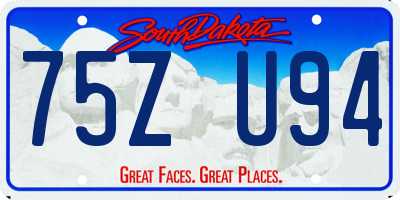SD license plate 75ZU94