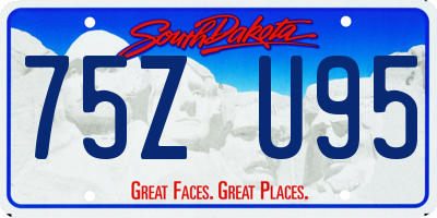SD license plate 75ZU95