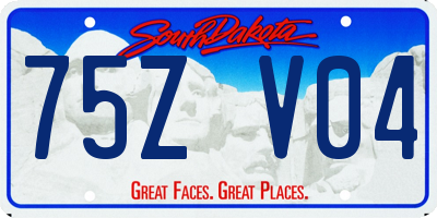 SD license plate 75ZV04
