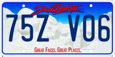 SD license plate 75ZV06