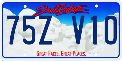 SD license plate 75ZV10