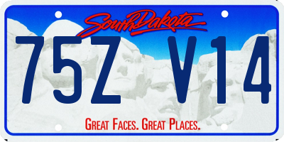 SD license plate 75ZV14