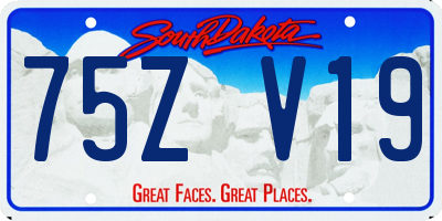 SD license plate 75ZV19