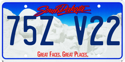 SD license plate 75ZV22
