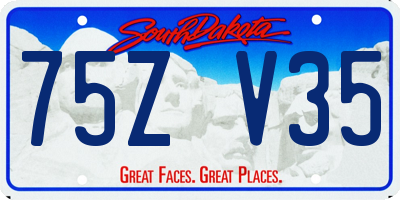 SD license plate 75ZV35