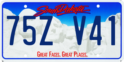 SD license plate 75ZV41