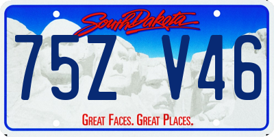 SD license plate 75ZV46