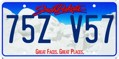SD license plate 75ZV57