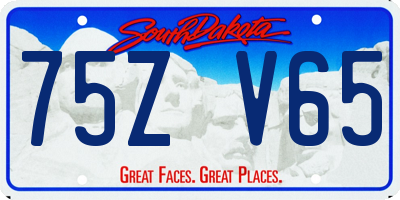SD license plate 75ZV65