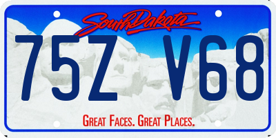 SD license plate 75ZV68
