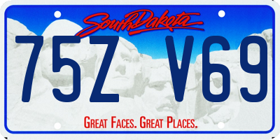 SD license plate 75ZV69
