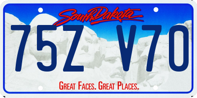 SD license plate 75ZV70