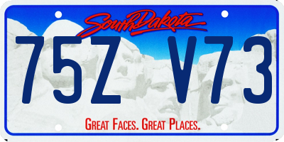 SD license plate 75ZV73