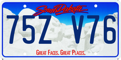 SD license plate 75ZV76
