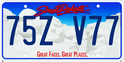 SD license plate 75ZV77