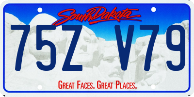 SD license plate 75ZV79