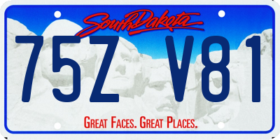 SD license plate 75ZV81