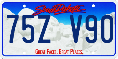 SD license plate 75ZV90