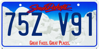 SD license plate 75ZV91