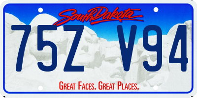 SD license plate 75ZV94